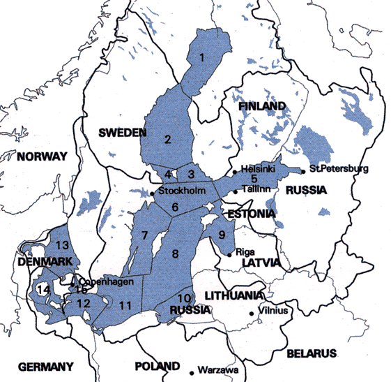 اين يقع بحر البلطيق على الخريطة