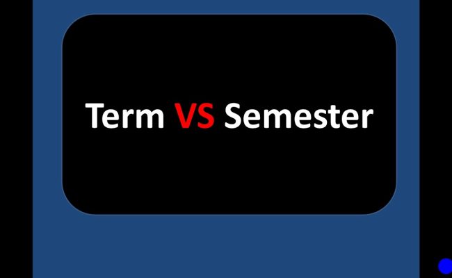 الفرق بين term و semester